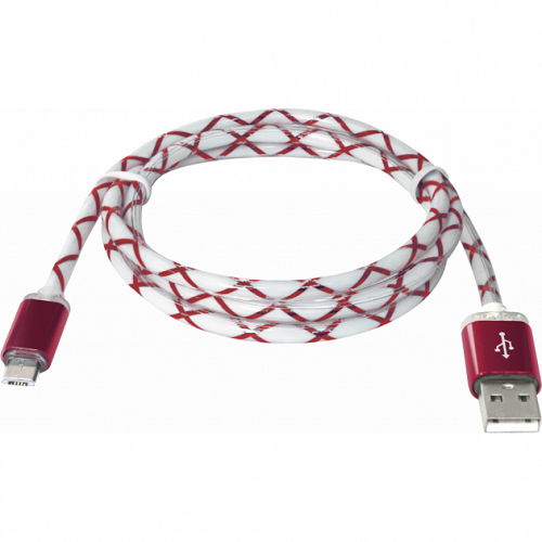 Кабель USB AM-micro BM Defender 87556 08-03LT 1 м Червоний (565369) Кабель USB AM-micro BM Defender 87556 08-03LT 1 м Червоний (565369)