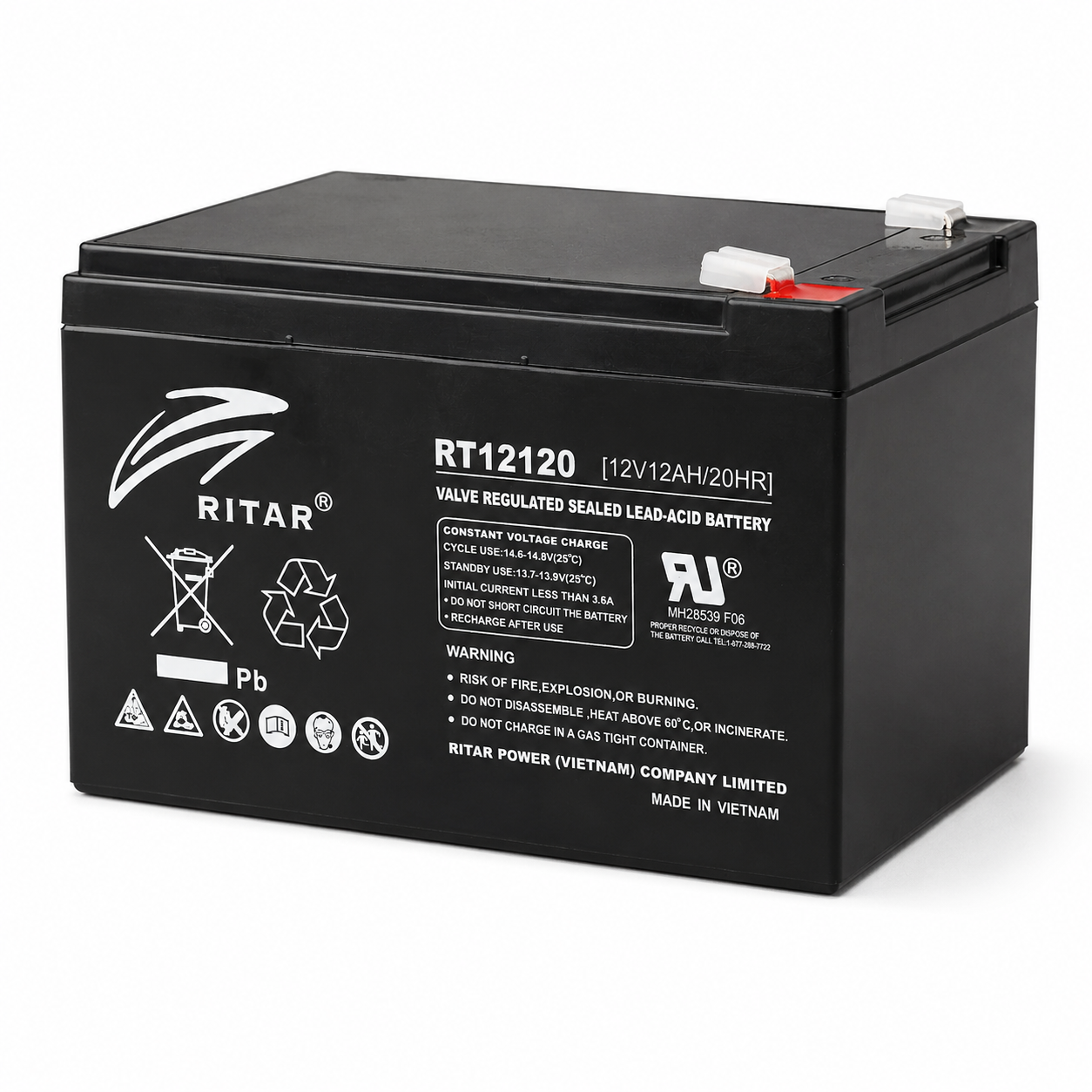 Аккумуляторная батарея Ritar RT12120 AGM 12V 12 Ah F2 Черный (35575486) Аккумуляторная батарея Ritar RT12120 AGM 12V 12 Ah F2 Черный (35575486)