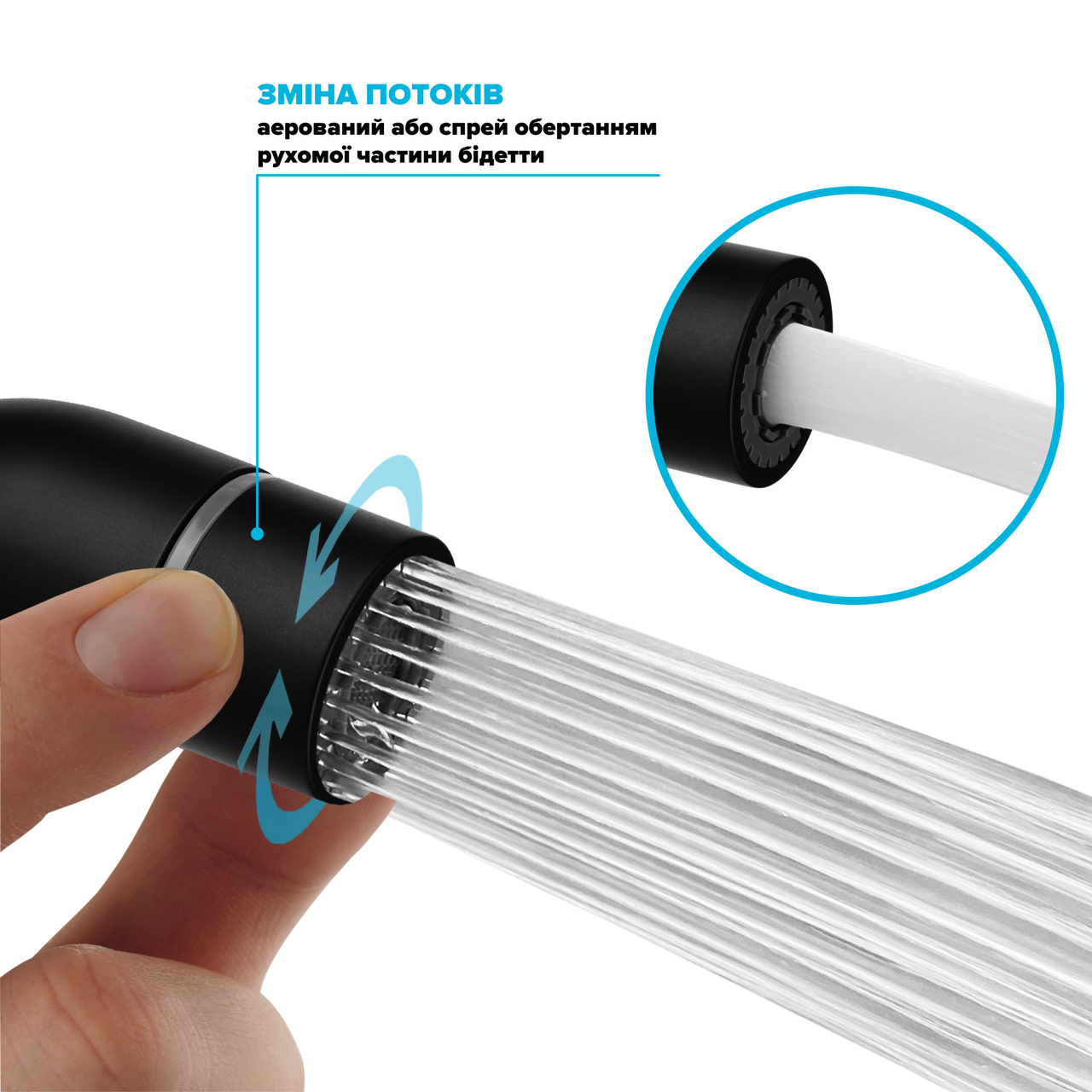 Набір гігієнічний Drop SHB-2BL/RND+SET із душ-бідетою зі шлангом/тримачем Чорний (24237578) - фото 3 Набір гігієнічний Drop SHB-2BL/RND+SET із душ-бідетою зі шлангом/тримачем Чорний (24237578) - фото 3