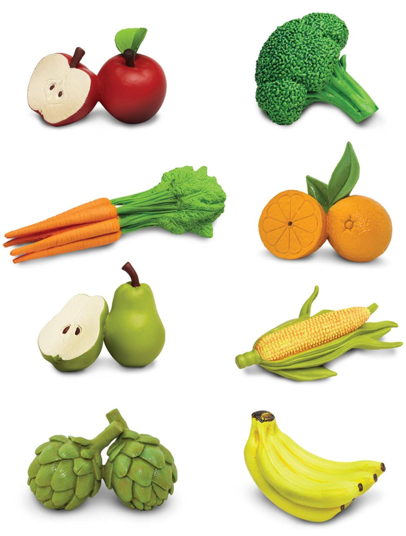 Набор фигурок Safari Ltd Фрукты и овощи в тубусе (23333209)