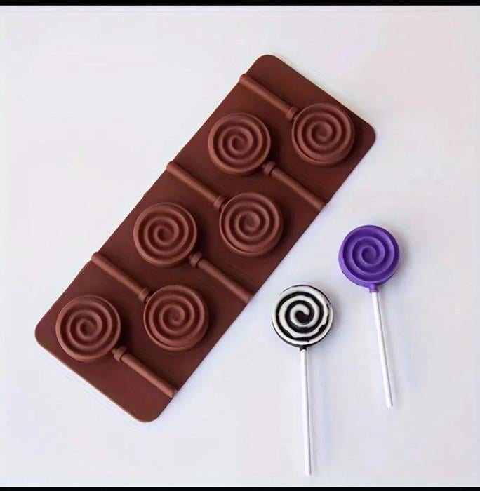 Форма силиконовая для леденцов на 6 изделий Empire Спираль 23x9,5 см (7452)