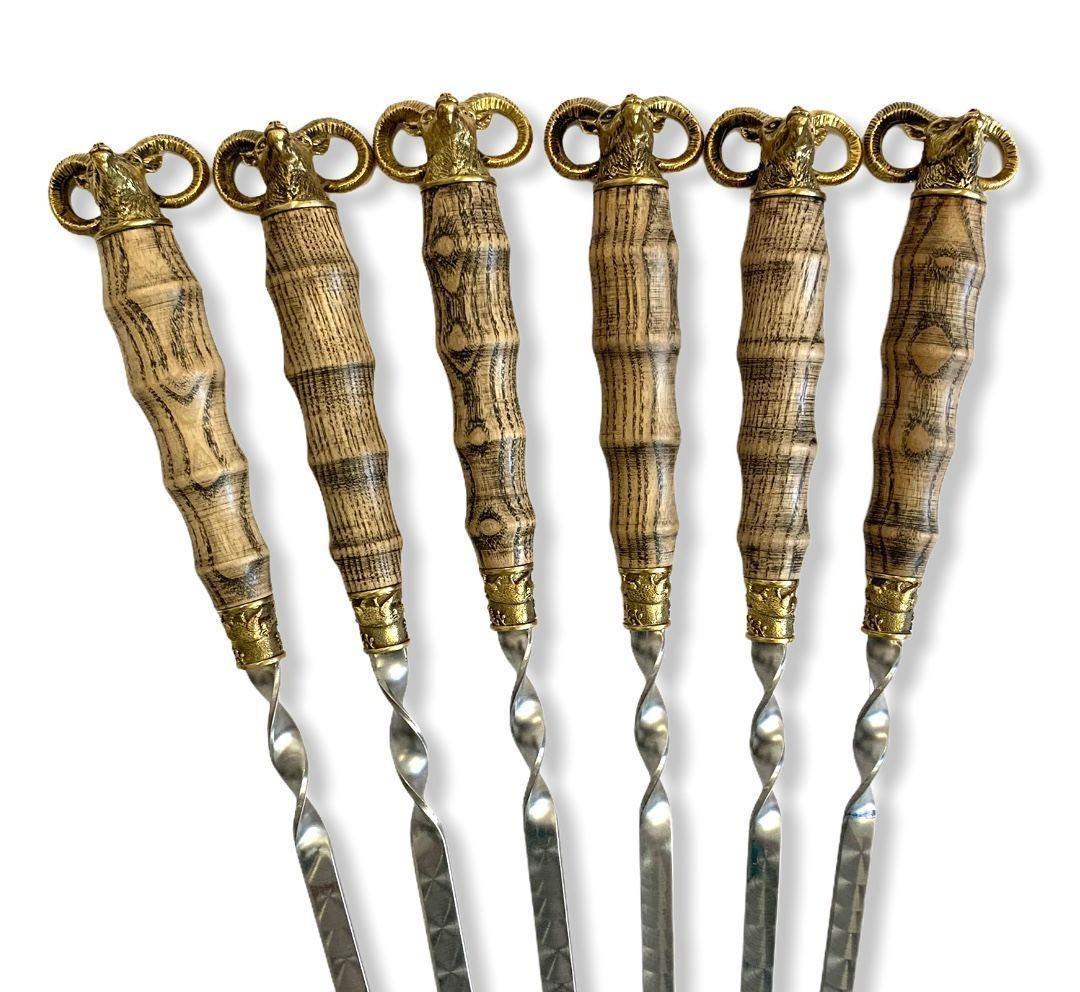 Шампур із нержавіючої сталі Gorillas BBQ SKK17 Архар 1 шт. 45 см (2620472406) - фото 4 Шампур із нержавіючої сталі Gorillas BBQ SKK17 Архар 1 шт. 45 см (2620472406) - фото 4