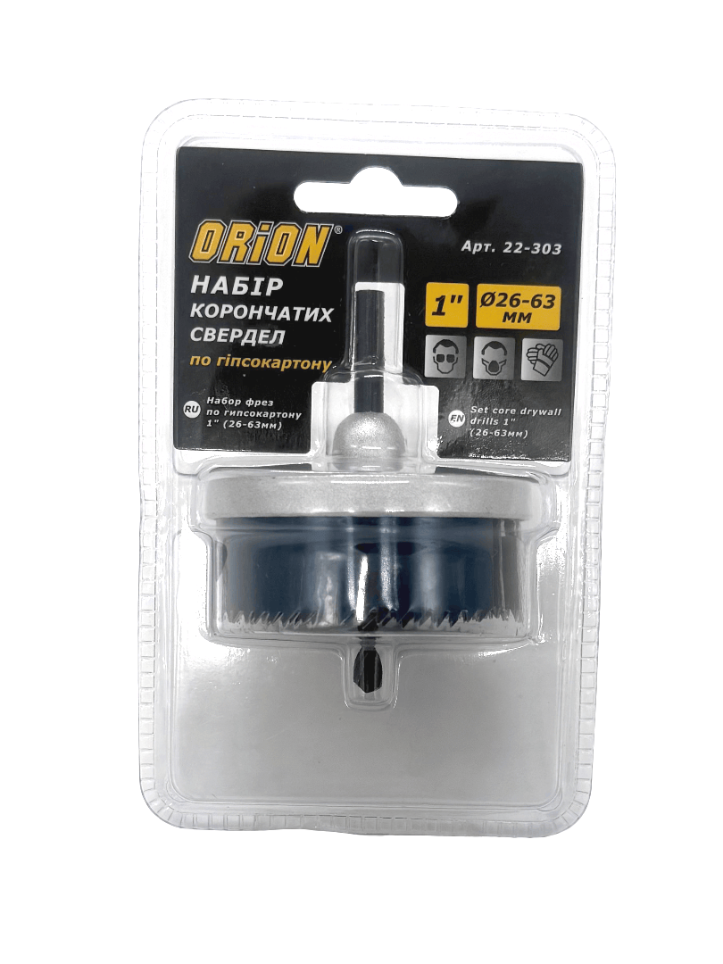 Набір фрез по гіпсокартону Orion 1" 26 - 63 мм (22-303) - фото 4 Набір фрез по гіпсокартону Orion 1" 26 - 63 мм (22-303) - фото 4