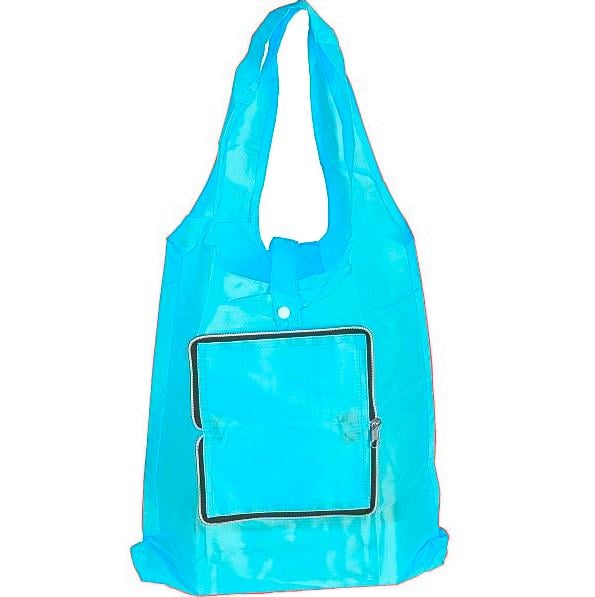 Сумка-гаманець складана непромокайка зі змійкою 40х60 см Бірюзовий