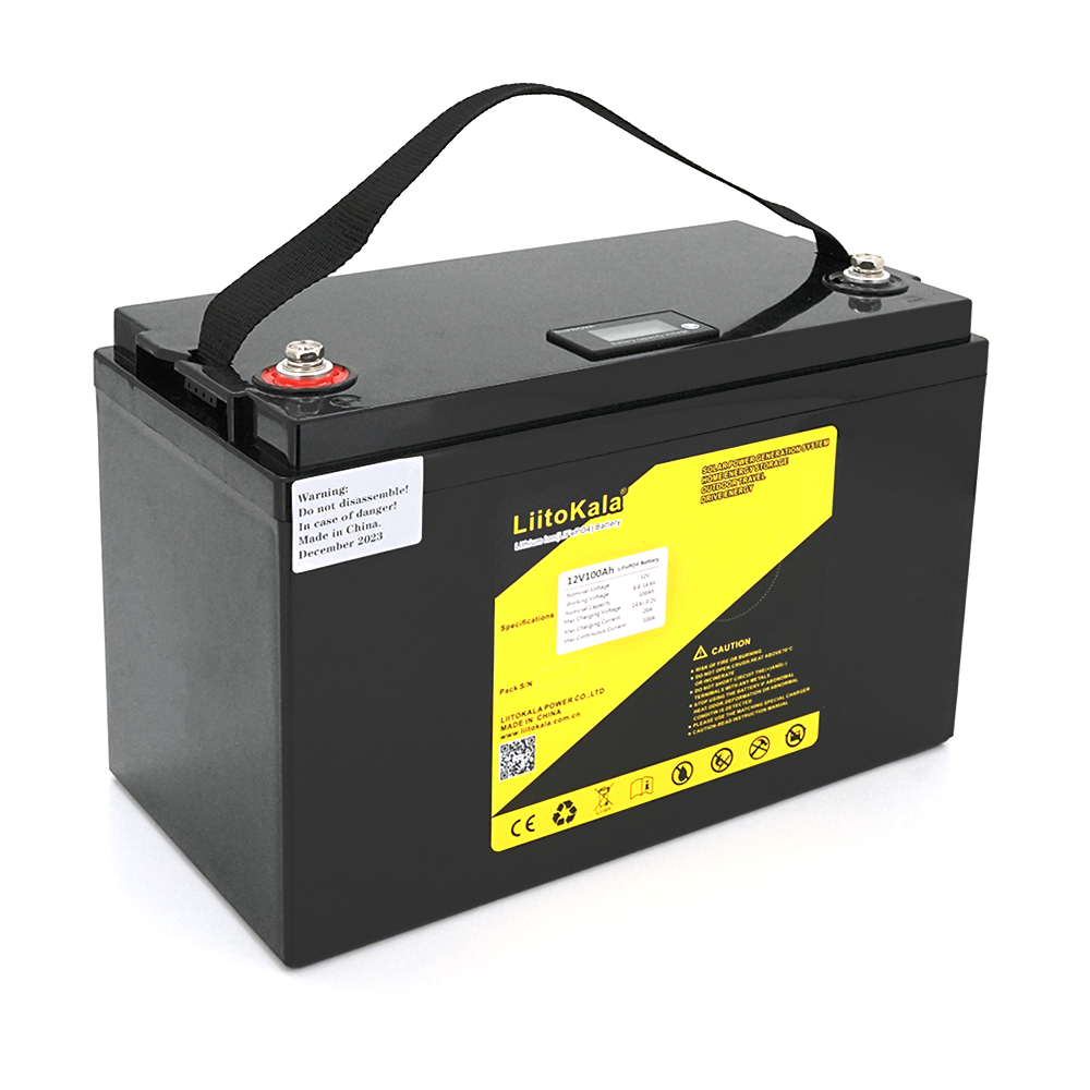 Аккумулятор LiitoKala LiFePO4 12,8V 100 Ah BMS с LCD дисплеем для солнечной энергии (35192)