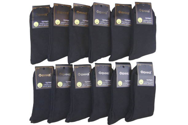 Шкарпетки чоловічі махрові Фенна №708 12 шт. р. 41-47