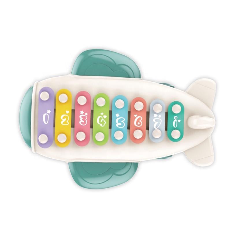 Ксилофон іграшковий 668-156 Літак з ударними паличками у подарунковій коробці Зелений (29901403) Ксилофон іграшковий 668-156 Літак з ударними паличками у подарунковій коробці Зелений (29901403)