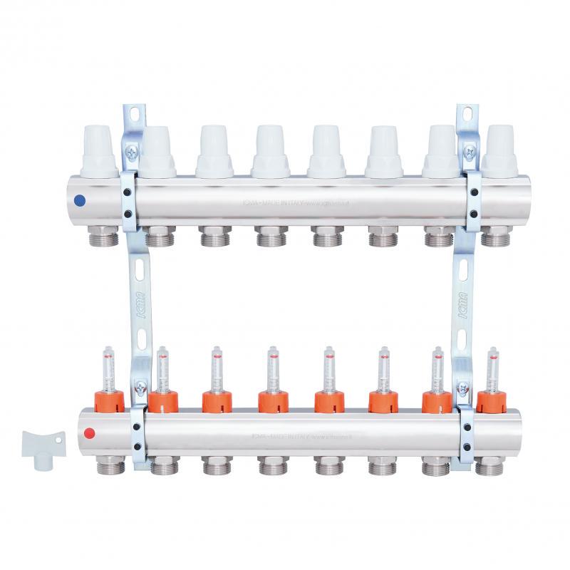 Колектор Icma 1" 8 виходів з витратомірами №K013 - фото 3