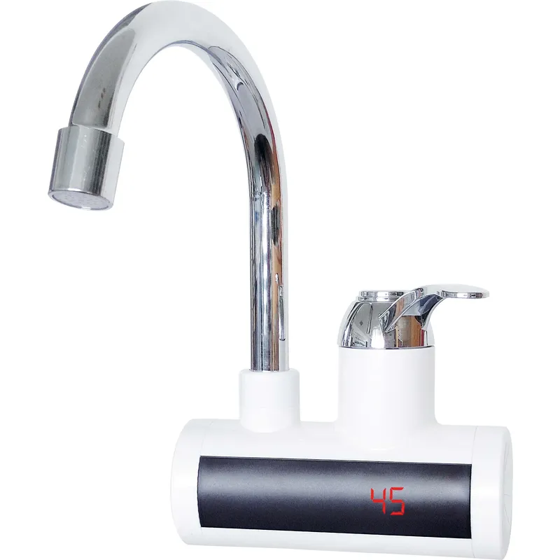 Проточный водонагреватель Zerix ELW21-EW с индикатором температуры 3,6 кВт Белый (ZX4657)