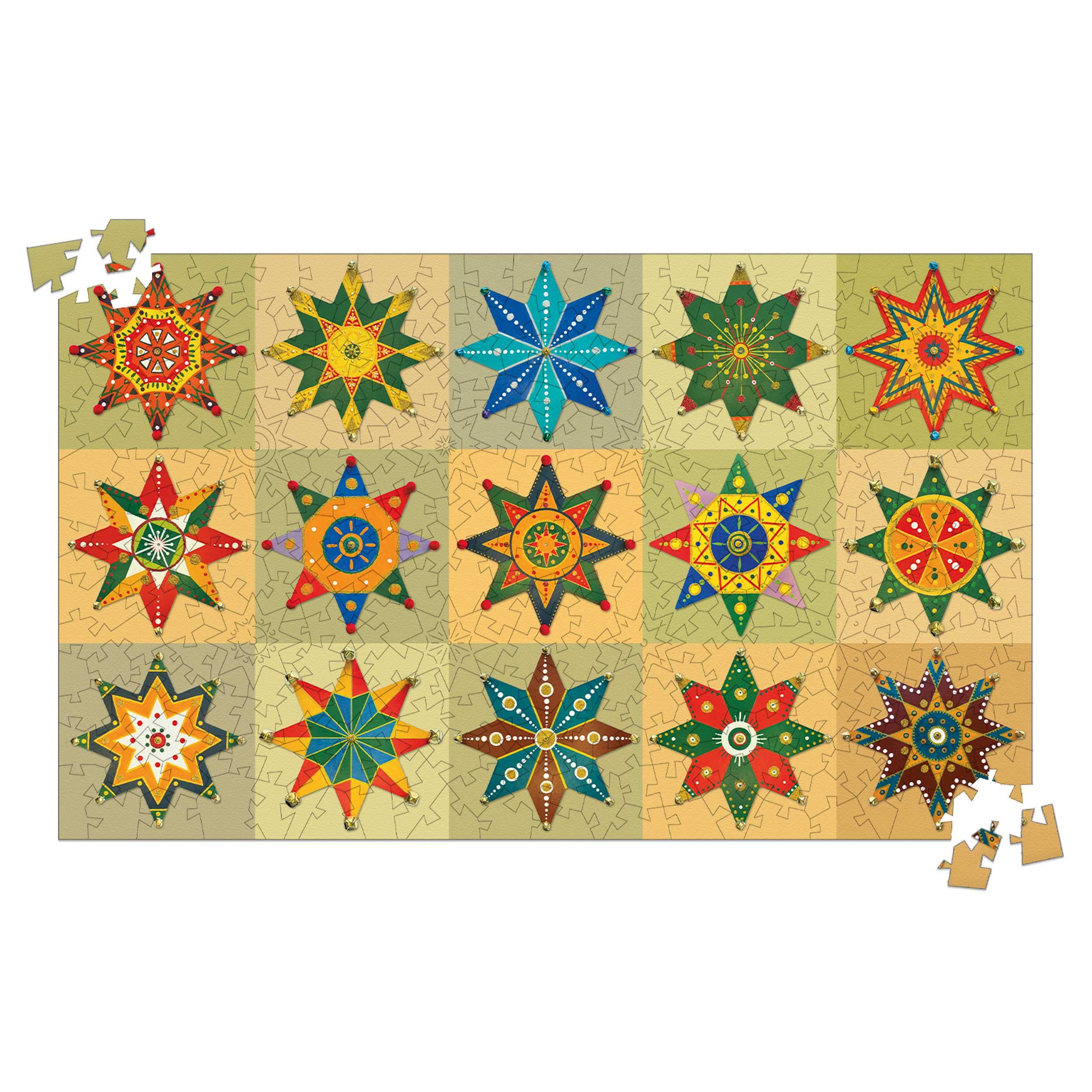 Пазл дерев'яний фігурний Різдвяні Зірки 300 ел. (30821491)