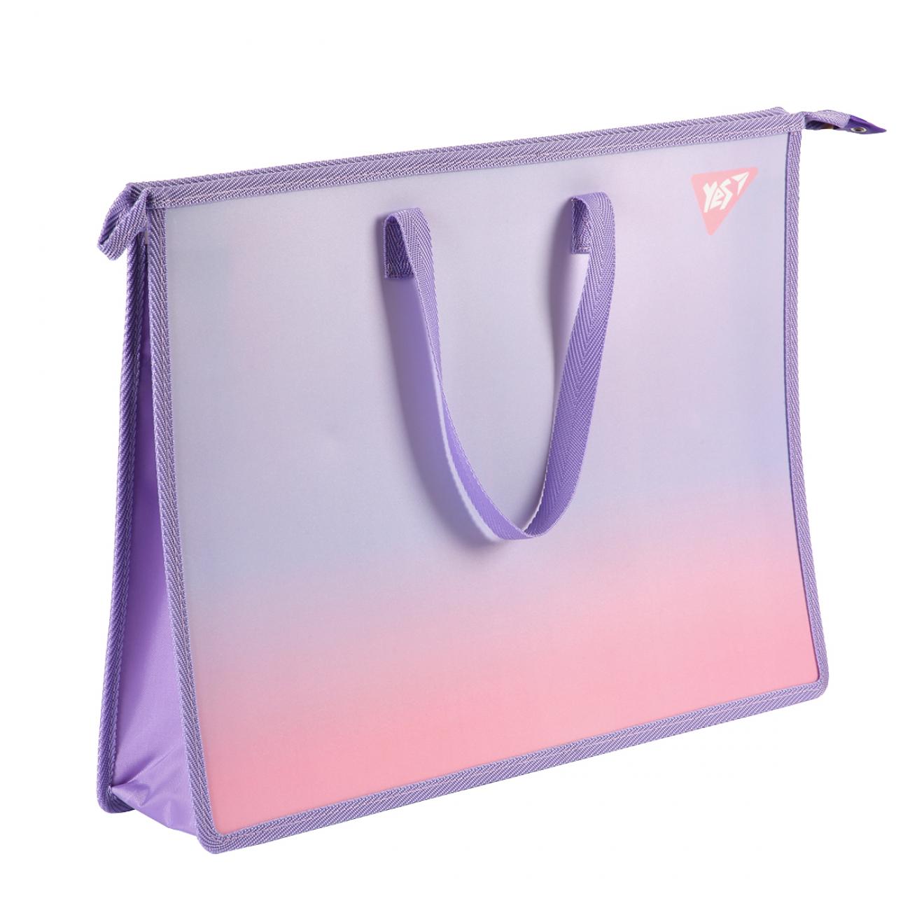 Папка-портфель школьный YES А3 Fusion с тканевыми ручками (492304) - фото 2