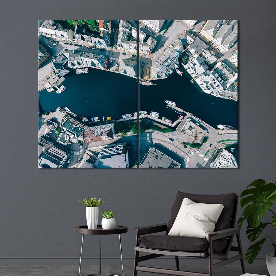 Настенний декор Город Гётеборг с высоты птичьего полёта 165x122 см (A684-2)