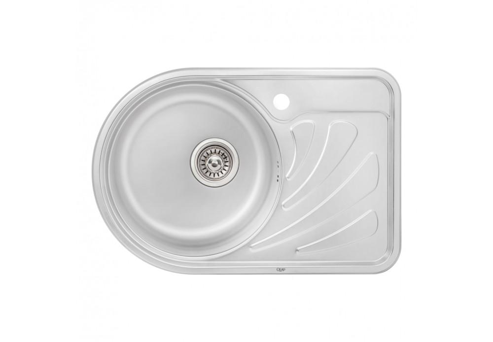 Кухонная мойка Q-tap 6744L 0,8 мм Satin (QT6744LSAT08)