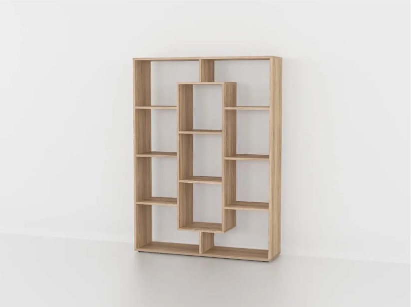 Полка для книг P-09 11 ячеек ДСП Дуб сонома (29670237)