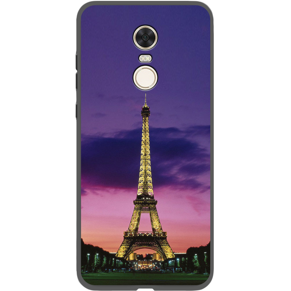 Чехол BoxFace Xiaomi Redmi 5 Plus Полночь в Париже Черный силикон (32522-up964-34772)