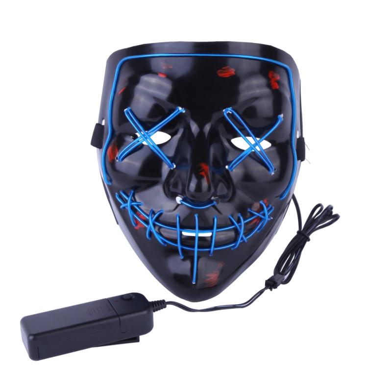 Світлодіодна маска SUNROZ Neon LED Mask Синій (SUN3168) - фото 1