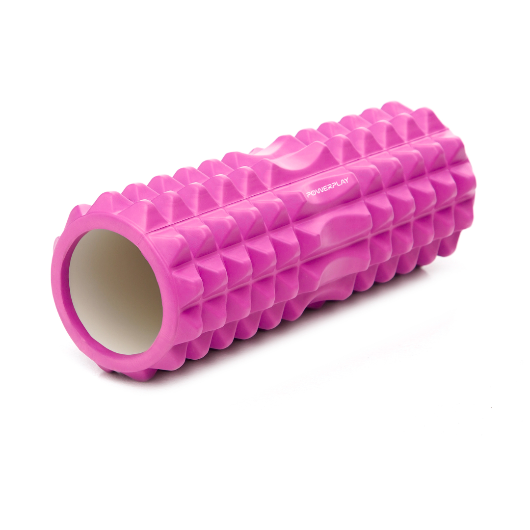 Ролик масажний PowerPlay 4405 EVA Massage Roller 33x12 см Рожевий