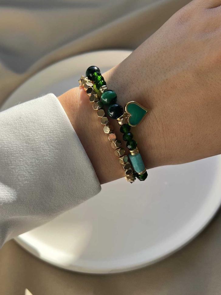 Набор браслетов из камней (5230)