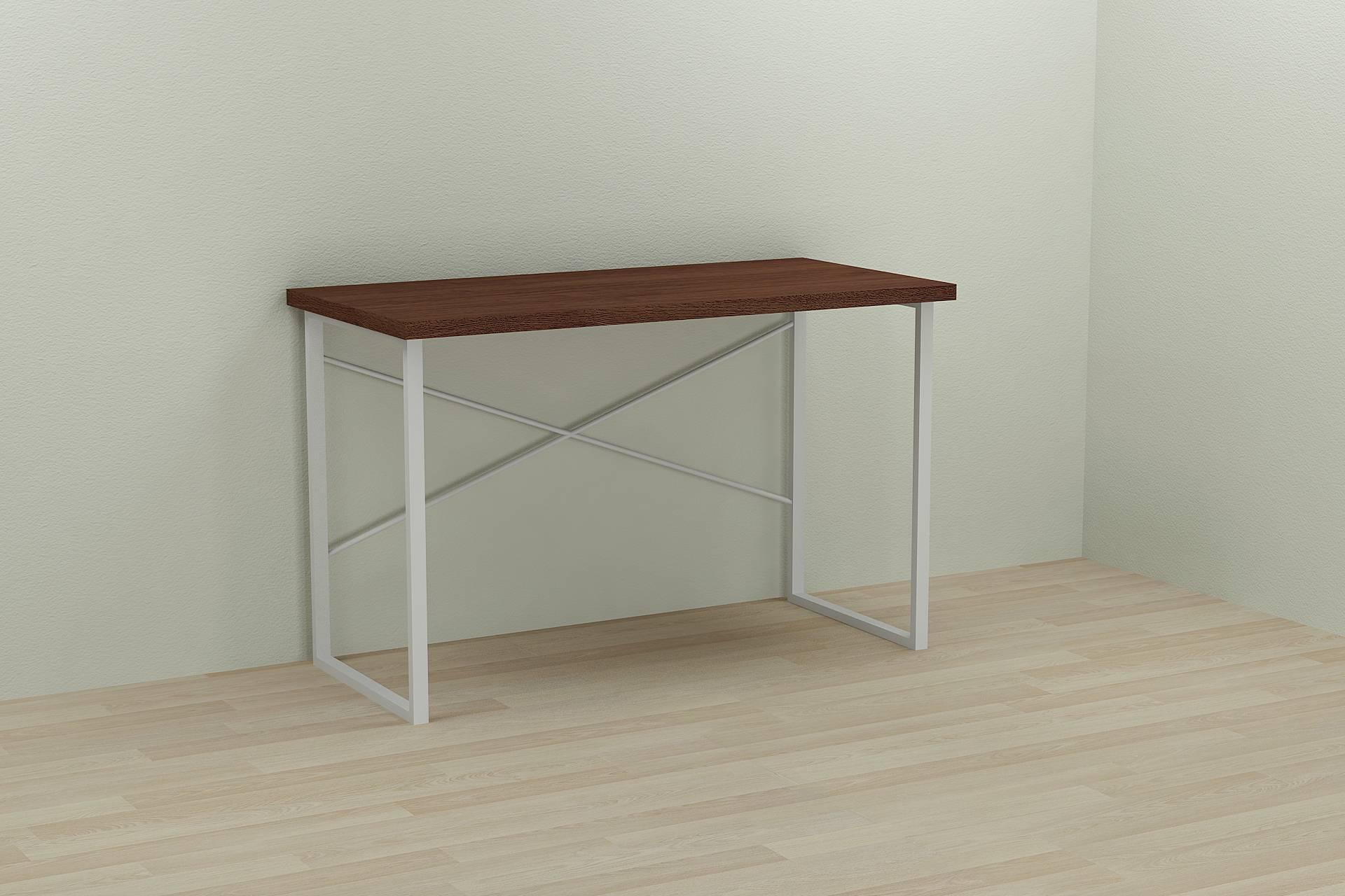 Письмовий стіл Ferrum-decor Дейв 76x120x70 см Білий/ДСП Венге