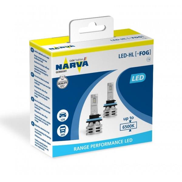 Комплект діодних ламп Narva 18036 H8/H11/H16 12/24 В 6500 K X2 24W PGJ19-2 RPL Range Performance LED FOG - фото 2 Комплект діодних ламп Narva 18036 H8/H11/H16 12/24 В 6500 K X2 24W PGJ19-2 RPL Range Performance LED FOG - фото 2