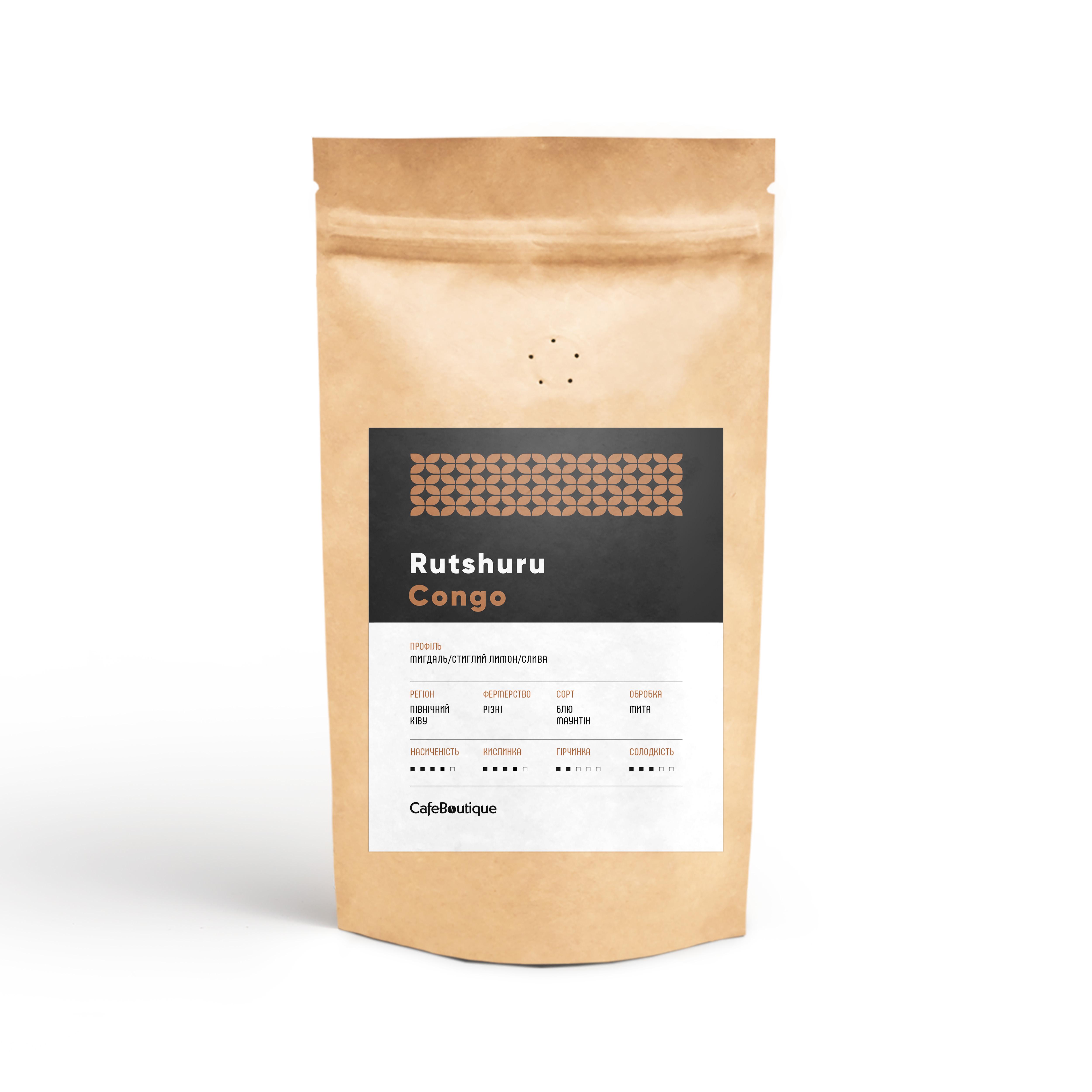 Кофе в зернах свежеобжаренный CafeBoutique Congo Rutshuru 250 г (9093830)