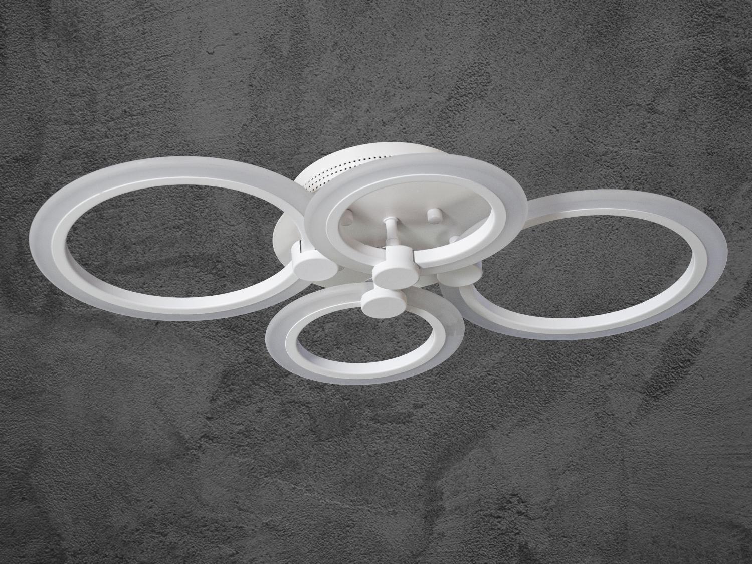 Люстра LED у дитячу з пультом A8022-4WHDIM-LS 55W на 8м2 Білий (1869388985)