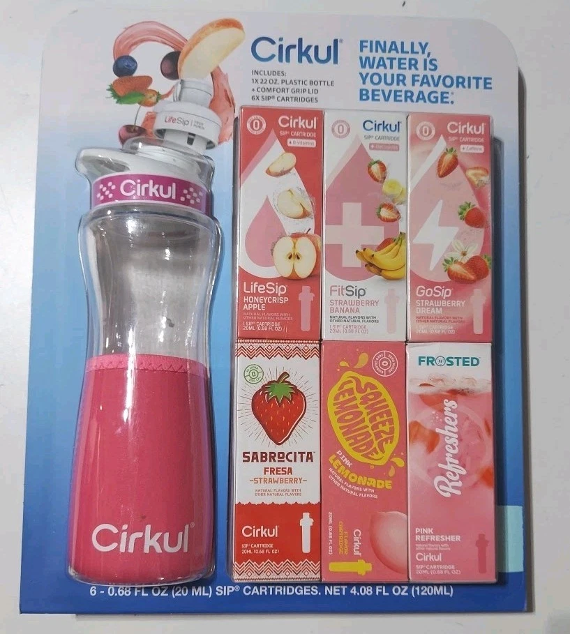 Бутылка Cirkul Hydration Pack с 6 вкусами 650 мл Розовый (75538)
