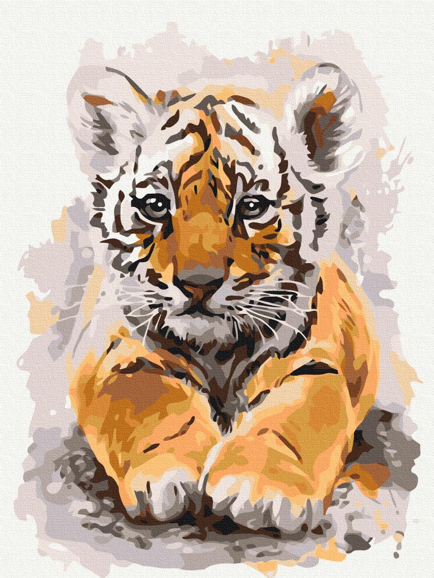 Картина по номерам Brushme Милый тигренок 30x40 см (RBS24302)