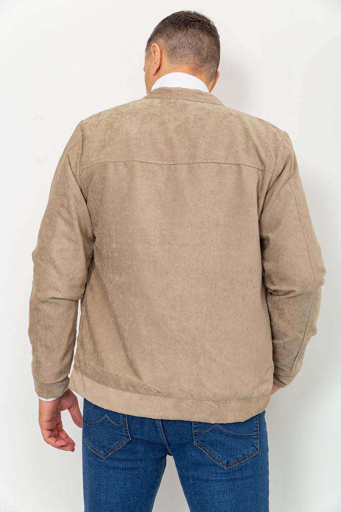 Бомбер мужской замшевый S Бежевый (150676) - фото 4 Бомбер мужской замшевый S Бежевый (150676) - фото 4