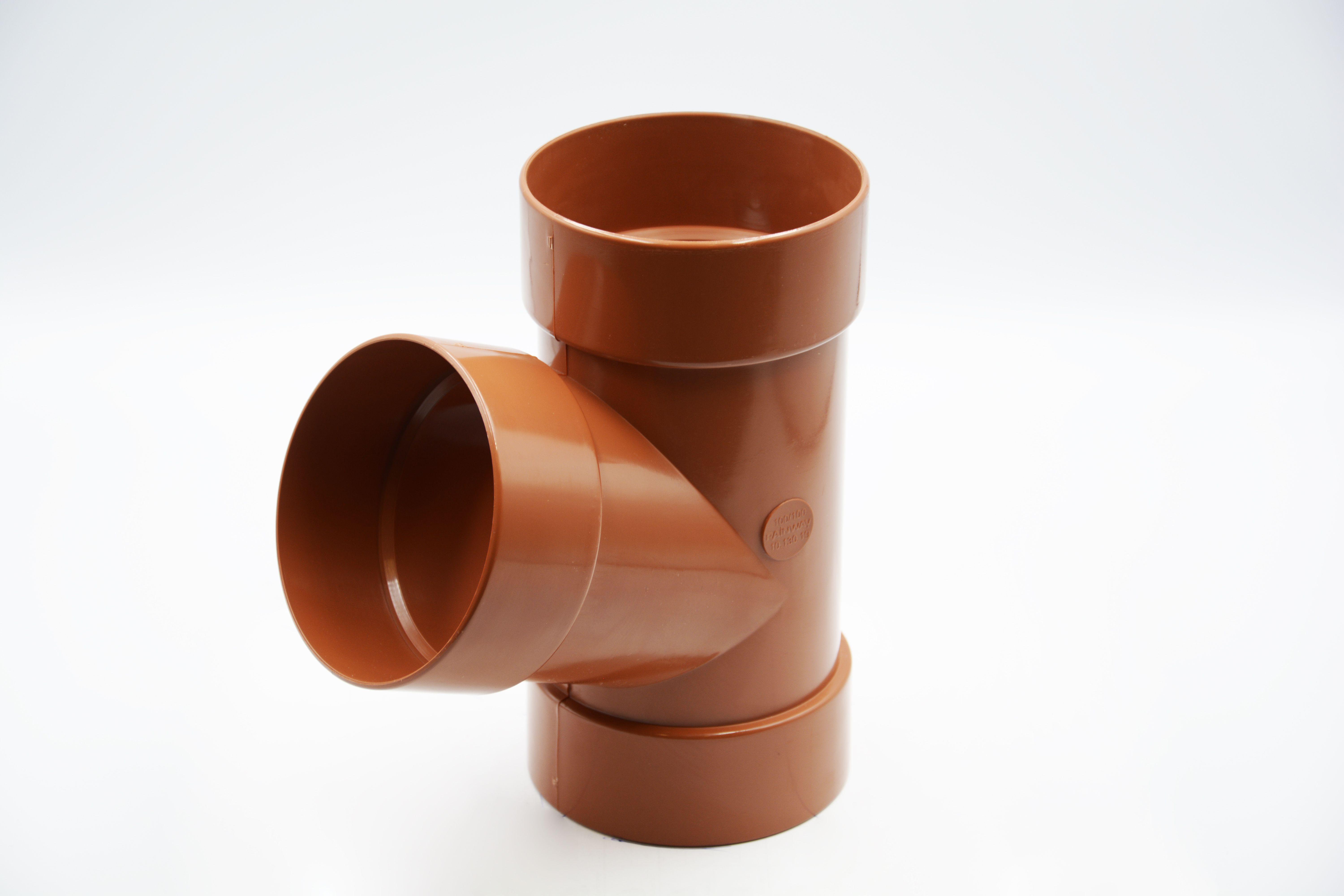 Тройник RAINWAY 67° D 100 мм RAL 8004 Кирпичный (10.130.19.006.RW)