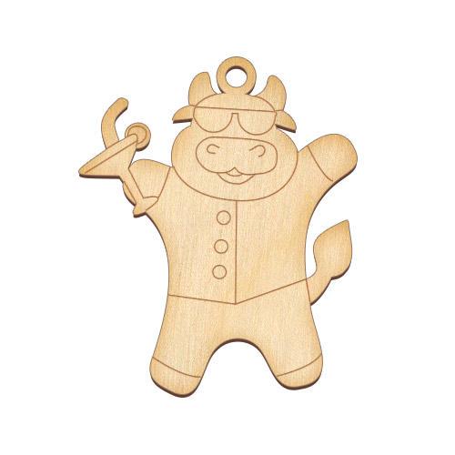 Заготовка из фанеры №331 Бычок с мартини (50590)