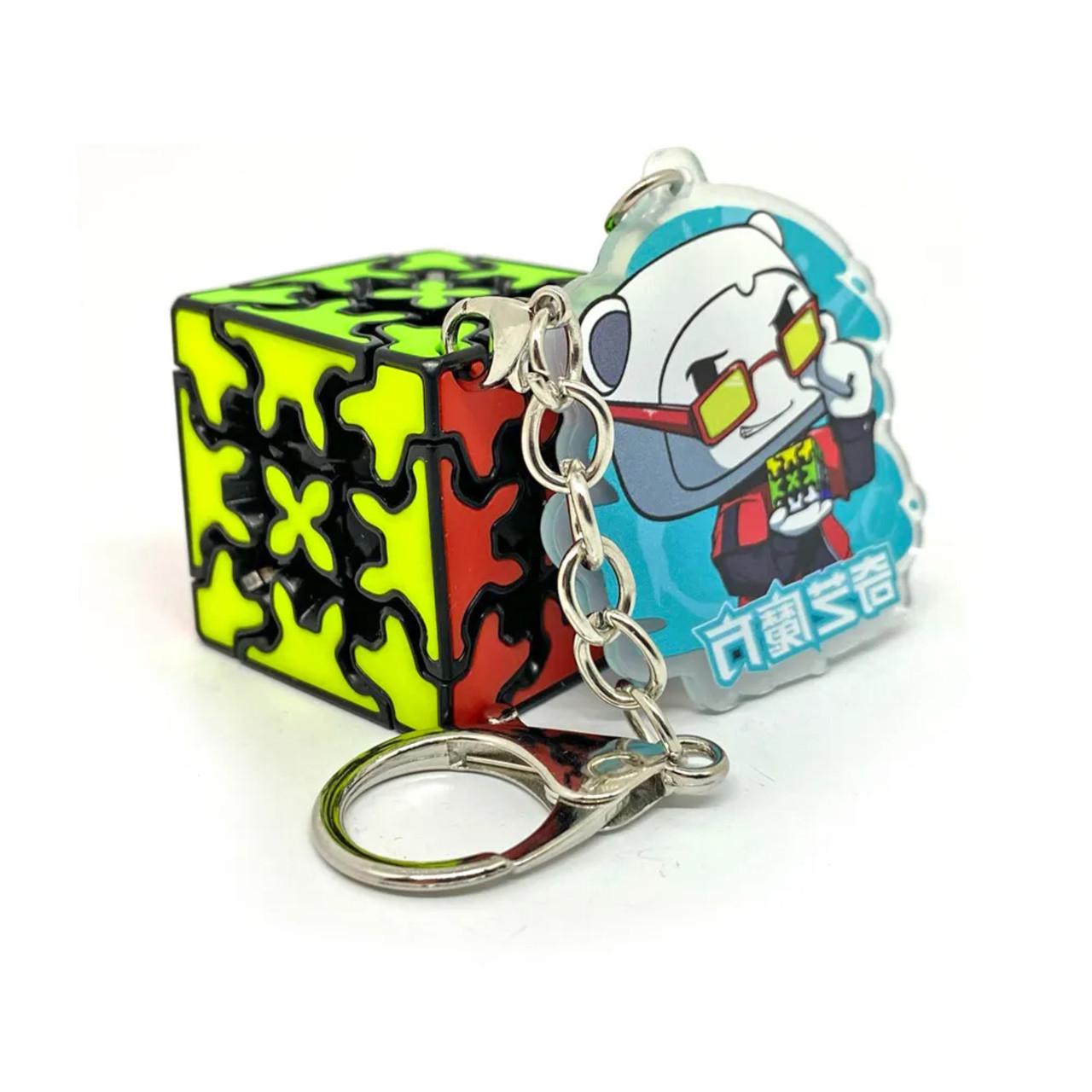 Головоломка брелок QiYi Gear cube 3x3 keyring (137312) - фото 4