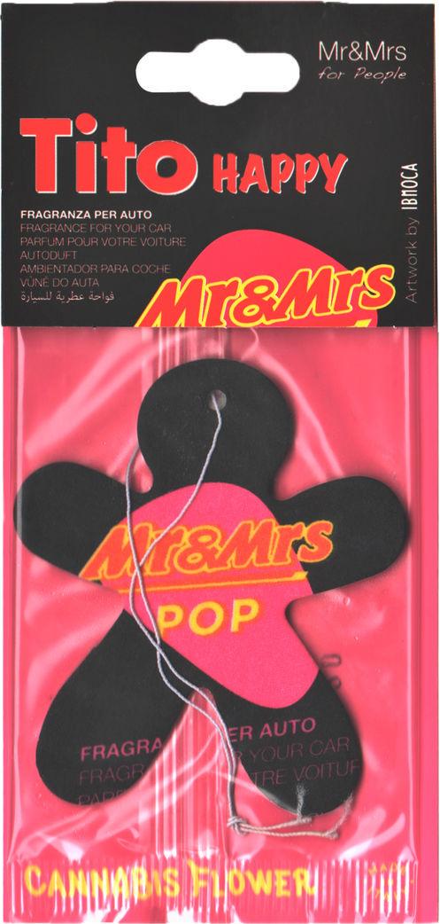 Ароматизатор для авто Mr&Mrs Tito Pop Cannabis Flower на зеркало сухой (0306633)