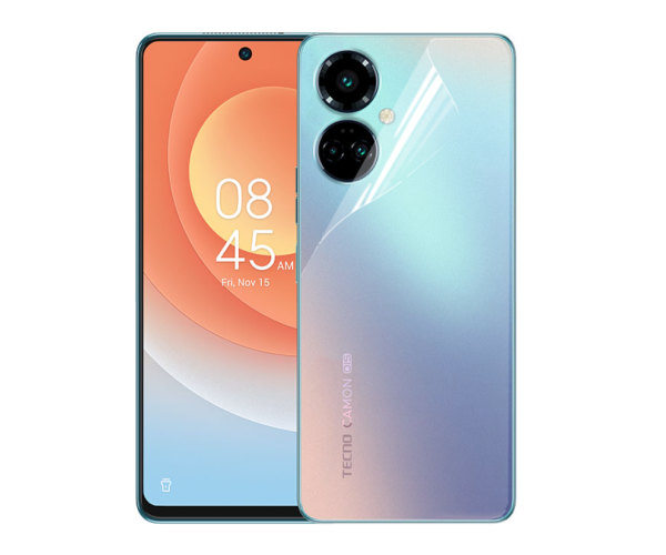 Плівка протиударна гідрогелева Hydrogel Film для Tecno Camon 19 Pro на задню панель Transparent