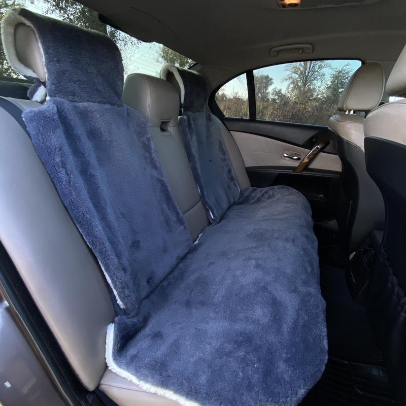 Накидка на сиденье автомобиля из овчины Sheepskin эко-шерсть задний комплект 50 см Серый (721) Накидка на сиденье автомобиля из овчины Sheepskin эко-шерсть задний комплект 50 см Серый (721)