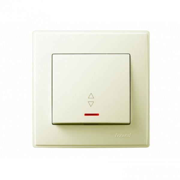 Выключатель одноклавишный проходной с подсветкой Lezard Lesya Кремовый (00000013139)