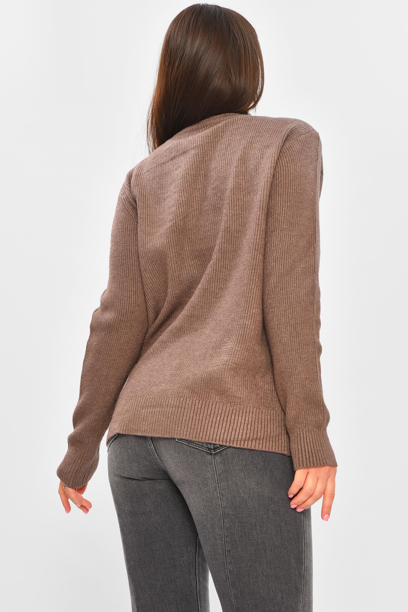 Светр жіночий 206602 однотонний XL-2XL Темно-бежевий (206602_!335389_48-50) - фото 3 Светр жіночий 206602 однотонний XL-2XL Темно-бежевий (206602_!335389_48-50) - фото 3