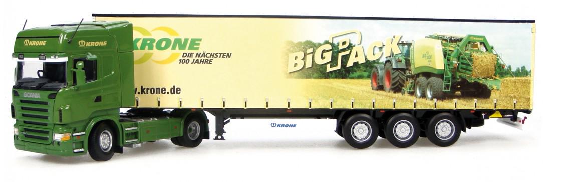 Іграшка Тягач Scania R 580 + Krone Іграшка трейлер Big Pack Universal Hobbies модель 1:50