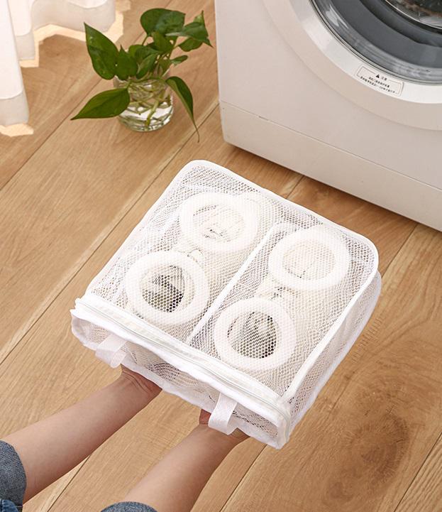 Мішок для прання взуття 18653 8х24,5х28 см Білий (5011888) - фото 5 Мішок для прання взуття 18653 8х24,5х28 см Білий (5011888) - фото 5