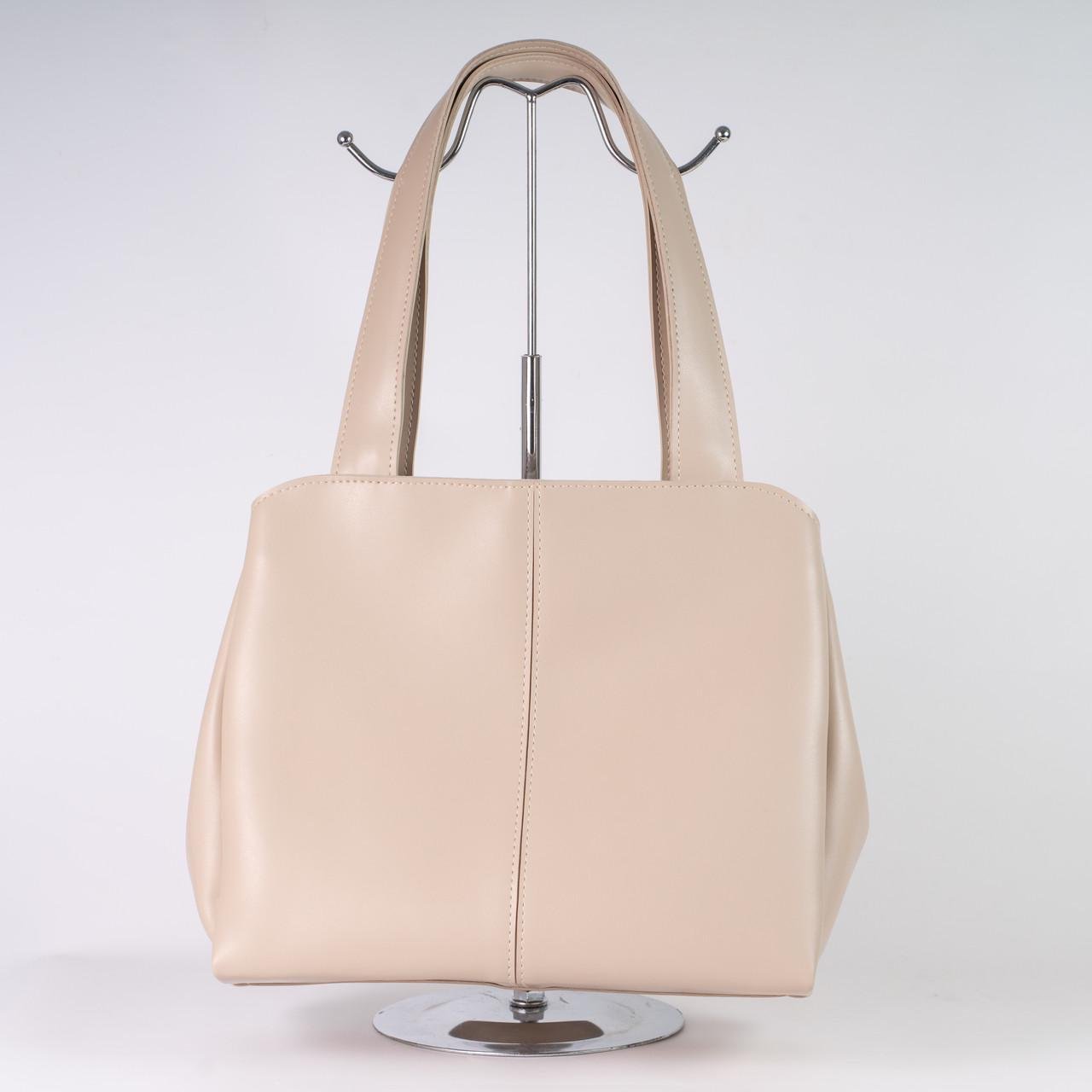 Сумка женская шоппер из экокожи XENIA №02-25 Бежевый - фото 1