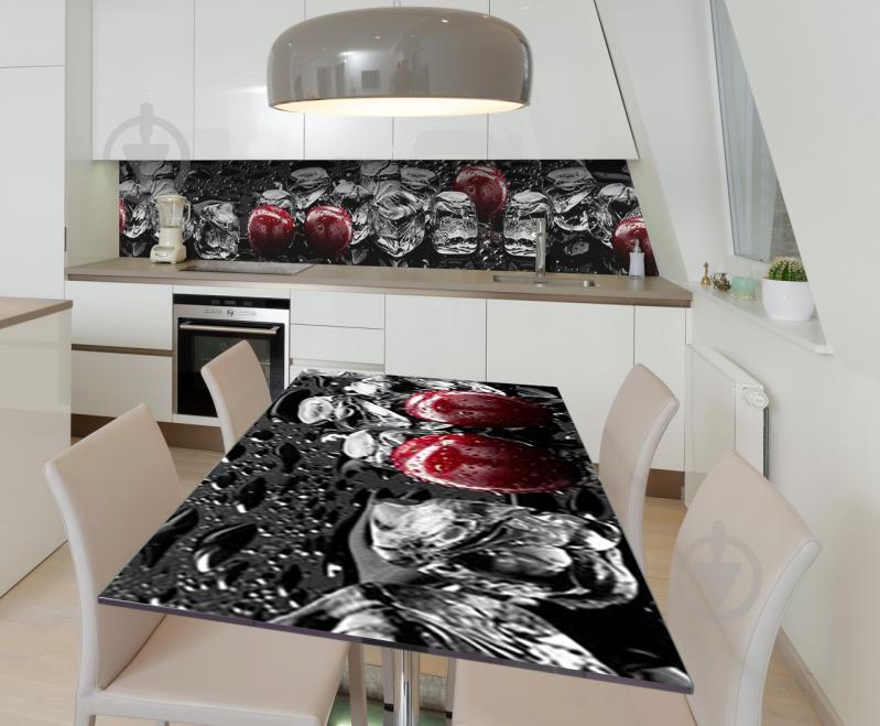 Наклейка виниловая на стол Zatarga  "Вишни и Кубики Льда" 650х1200 мм Z181712/1st