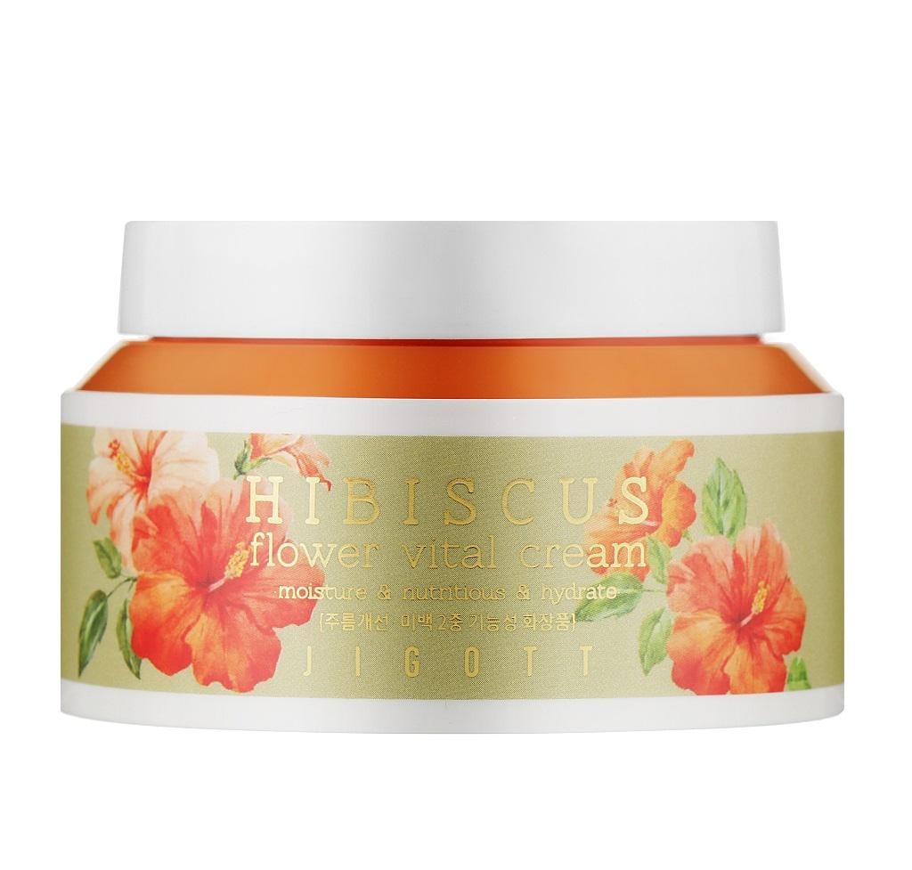 Крем для лица Jigott HIBISCUS Flower Vital Cream 100 мл (8809541281594)