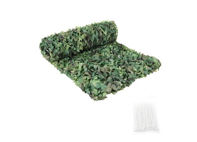 Сетка камуфляжная маскировочная Gardlov 2х5 м и 100 стяжек Зеленый камуфляж (27383)