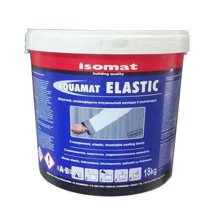 Гидроизоляция полимерцементная обмазочная Aquamat-Elastic двухкомпонентная 18 кг (И-ГЭБ-18)