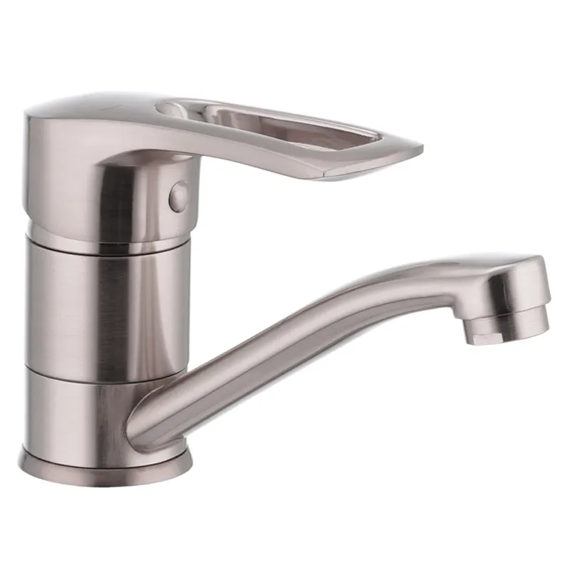 Смеситель для умывальника Haiba Hansberg 555 из латуни Стальной (HB0788)