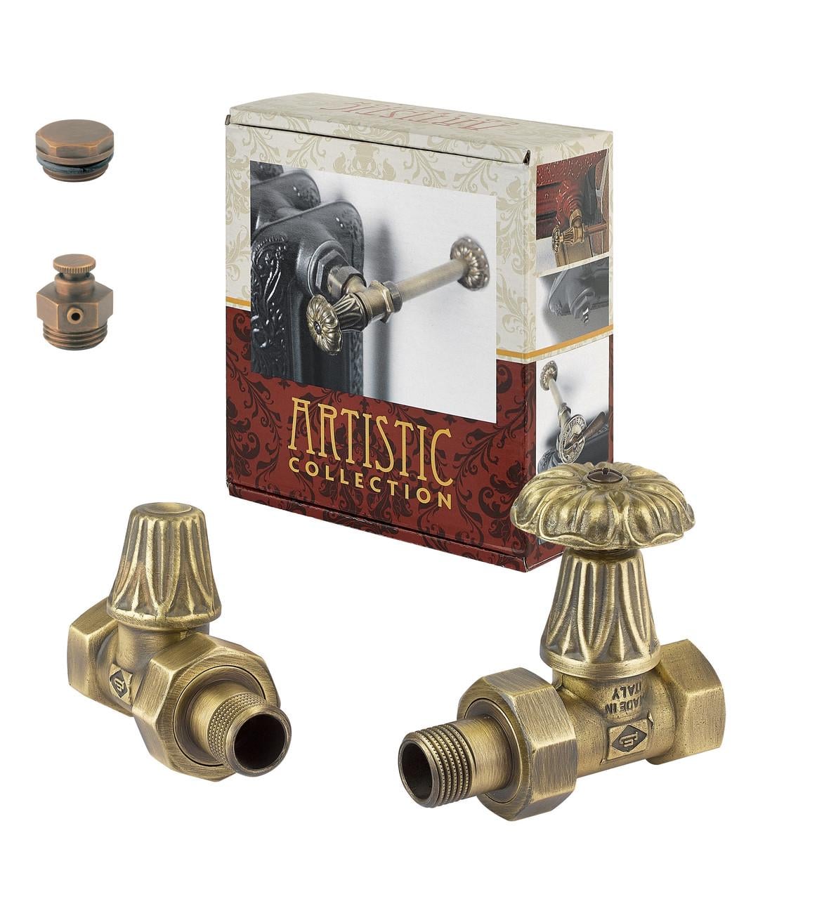 Комплект для подключения дизайнерских радиаторов Carlo Poletti прямой 1/2" (1062612)