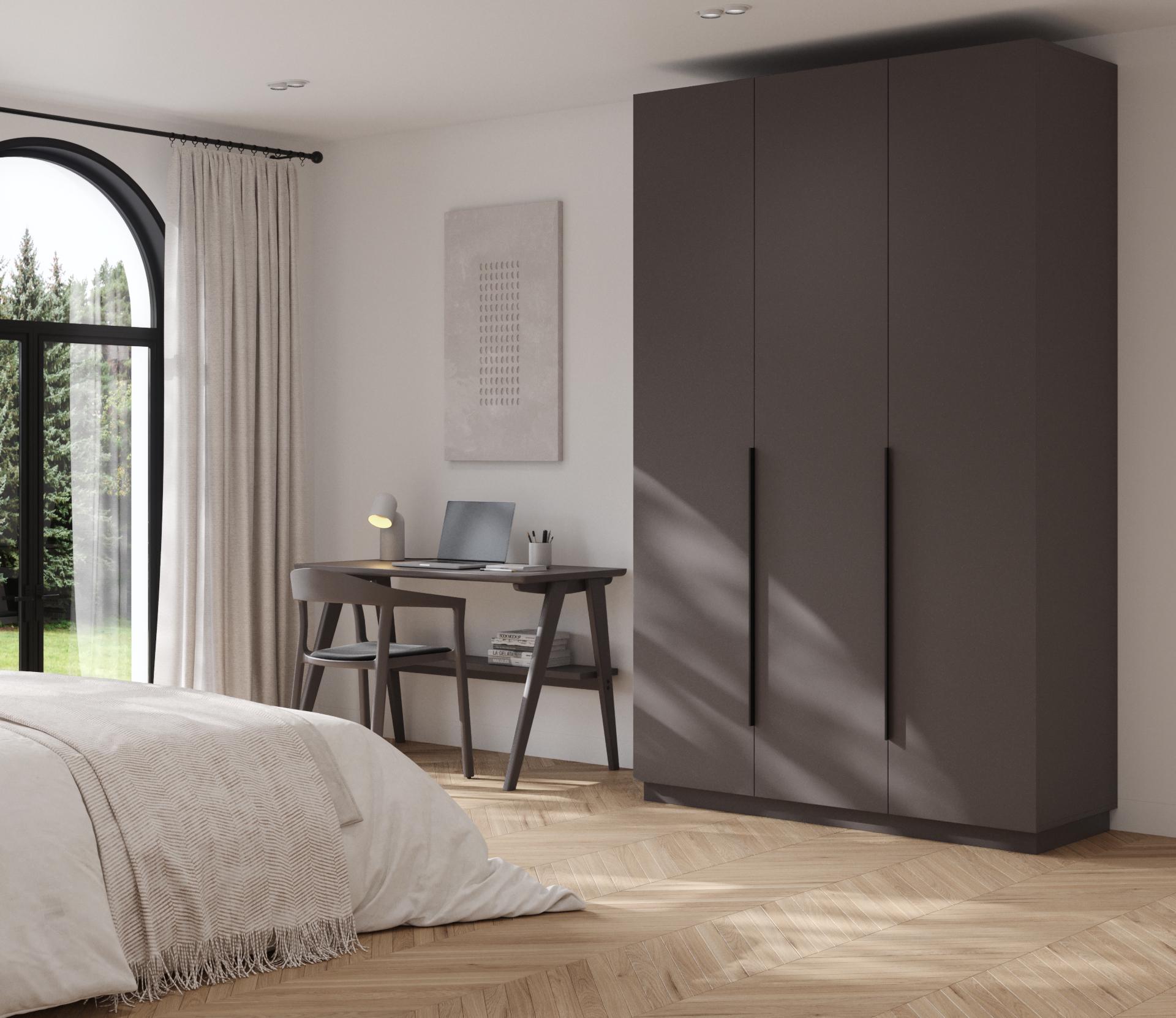 Шафа для одягу Mebelist Р5 1200x550x2200 мм 3Д Графітовий