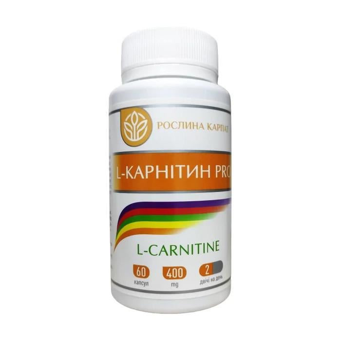 Аминокислота "Рослина Карпат" L-Карнитин PRO 60 капсул (iz16979)