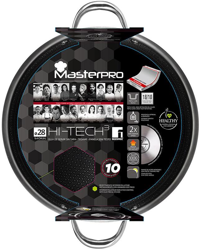 Сотейник MasterPro Hi-tech3 Ø 28 см 5,8 л индукционный с антипригарным покрытием (BGMP-1636) - фото 6