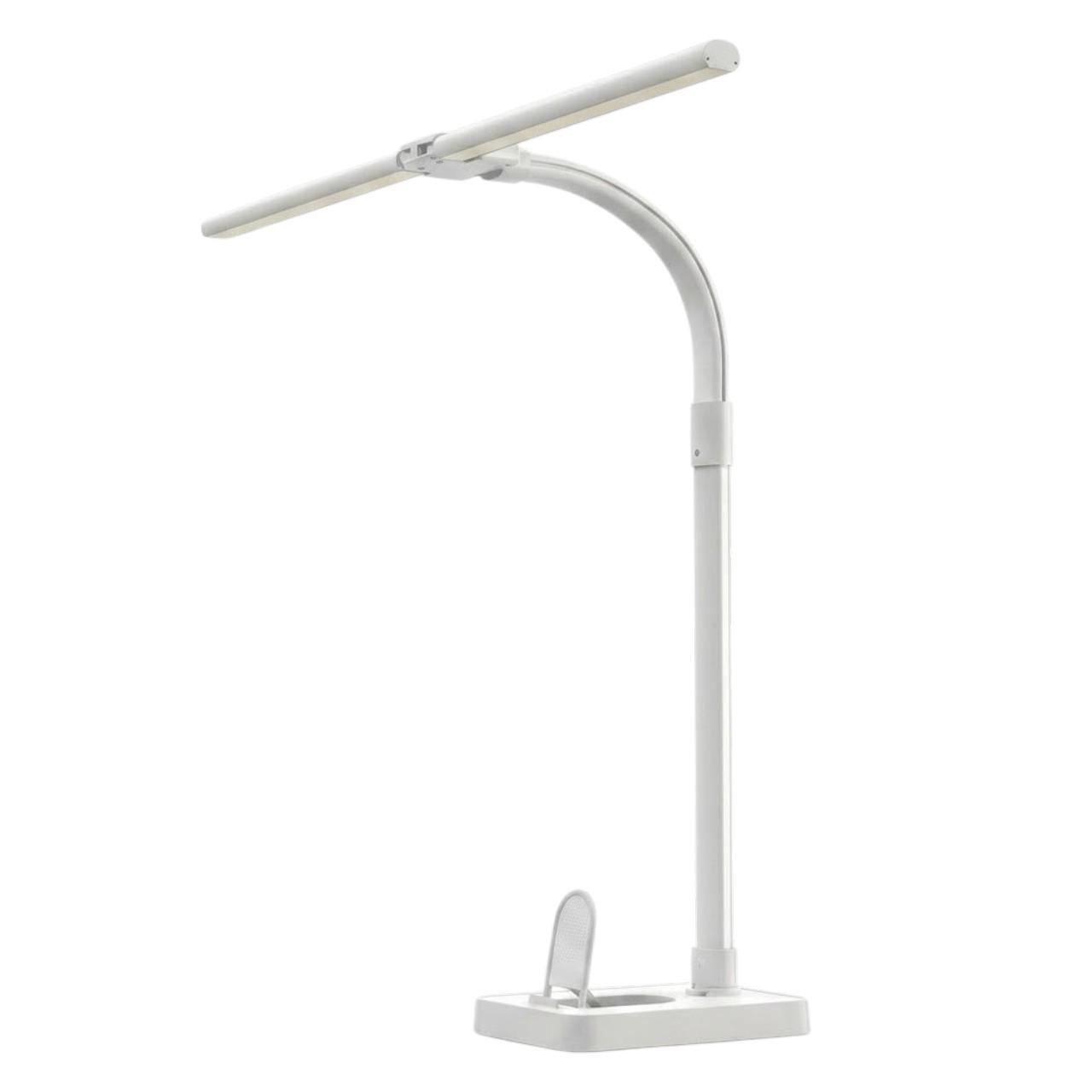Настільна LED-лампа подвійна LOTTBUTY Dual Head 24W з тримачем для телефону White (34630494)
